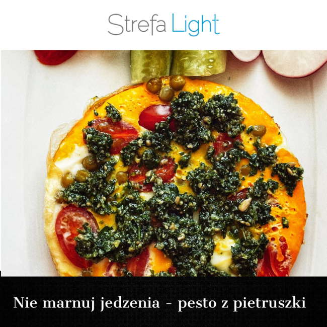Nie marnuj jedzenia - pesto z pietruszki